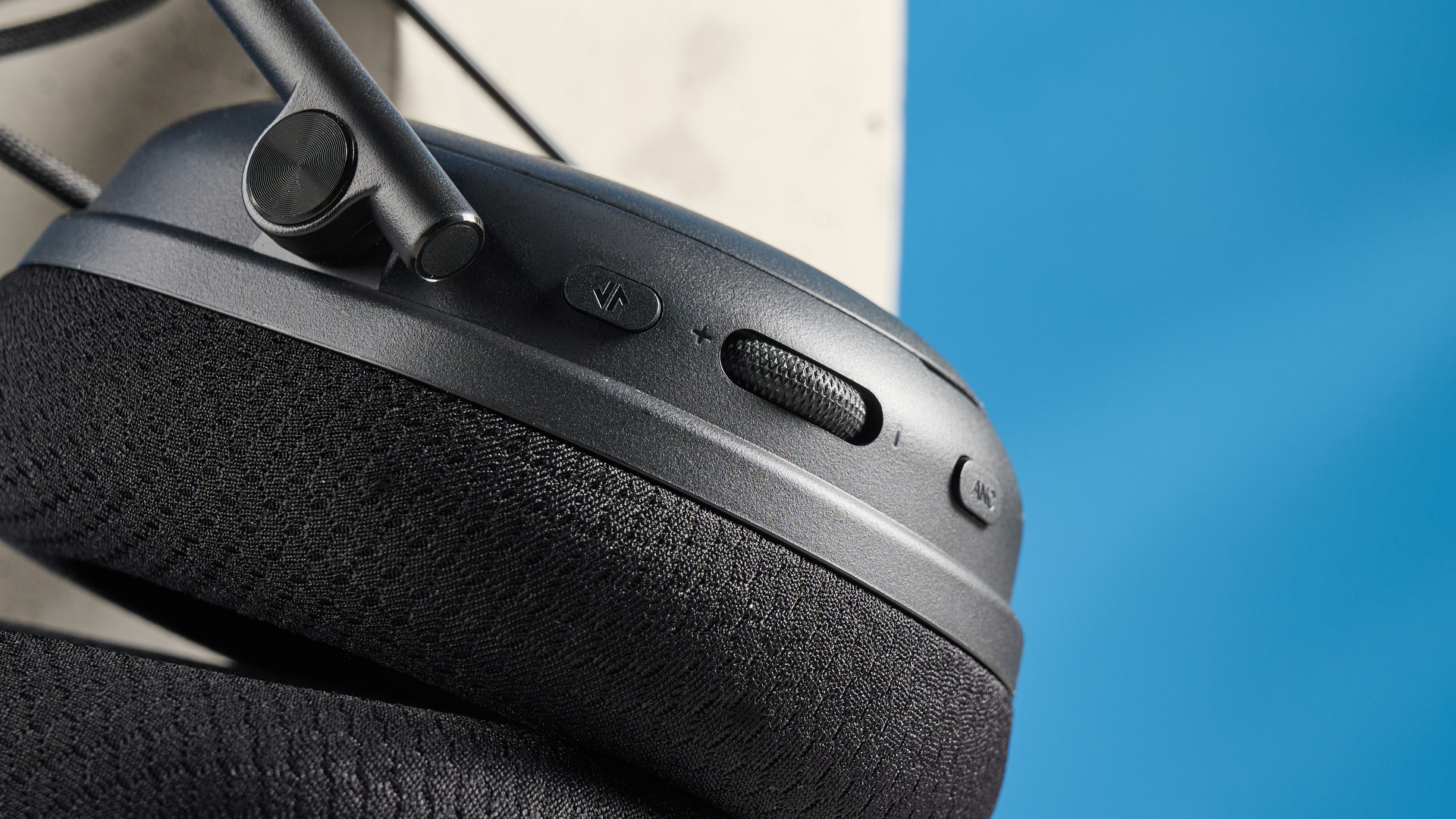 A black Razer BlackShark V3 Pro wireless gaming headset