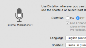 dictation on mac air