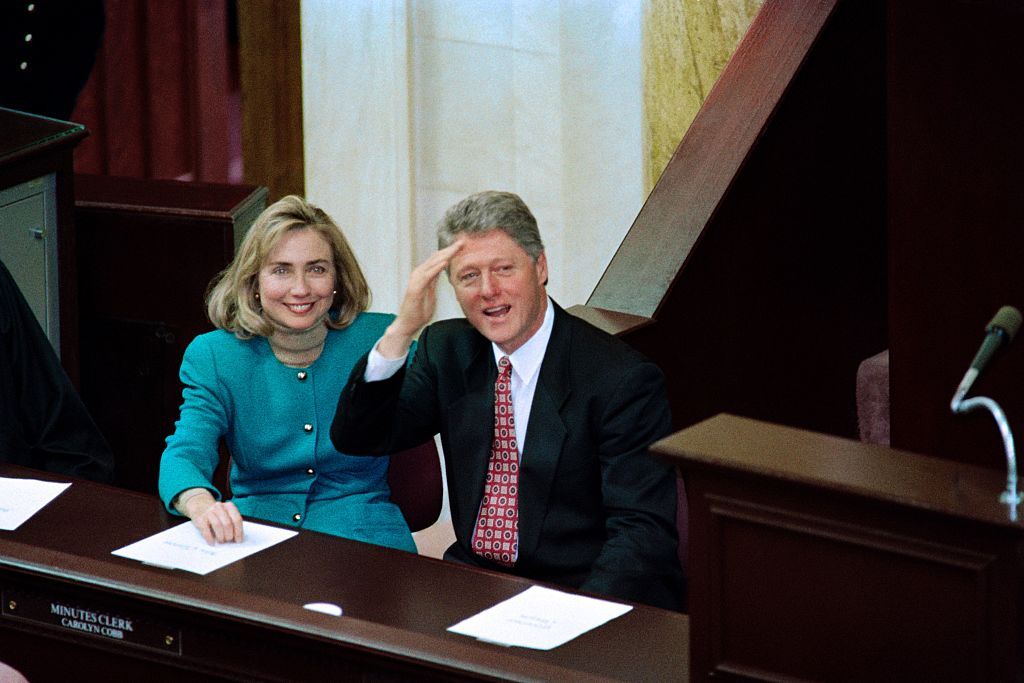 Bill and Hillary Clinton in 1992