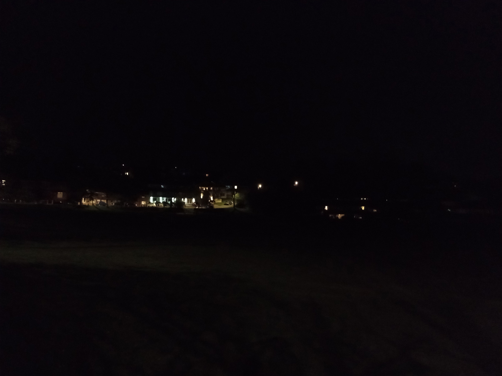 Moto G22 camera sample showing a park at night
