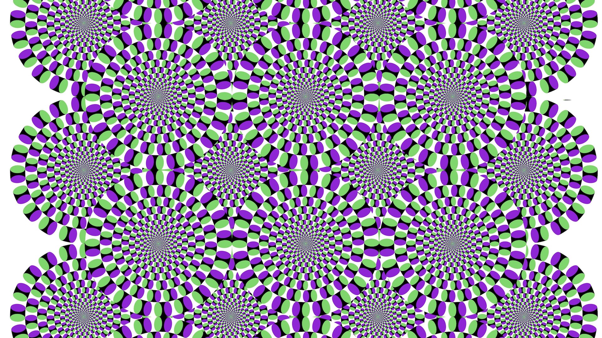 An optical illusion that appears to be moving