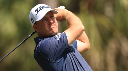 Tom Hoge takes a shot during the 2023 Players Championship at TPC Sawgrass