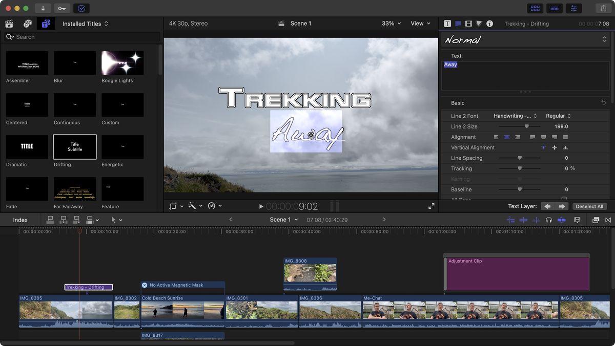 Apple Final Cut Pro 11.2 during our tests