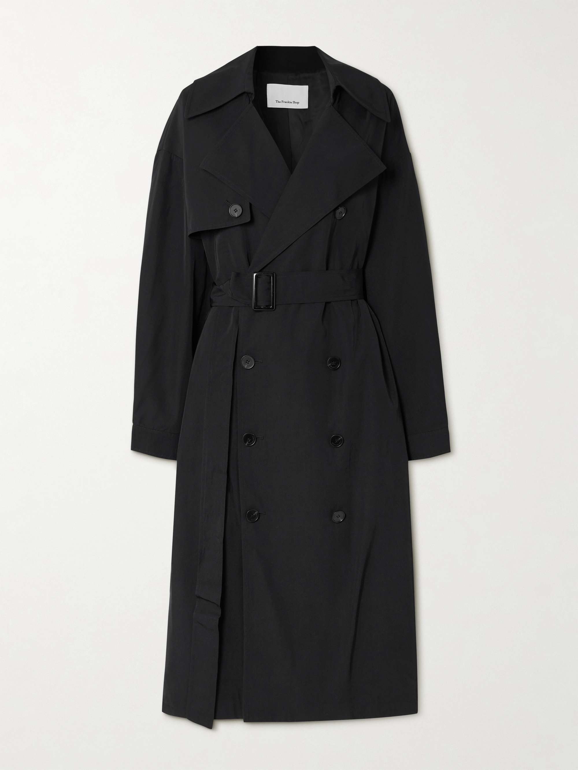 Mavis Oversized Double-Breasted Gabardine Trench Coat