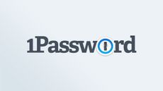 1Password logo on a blue background