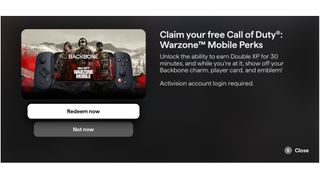 Backbone+ rewards in Call of Duty: Warzone Mobile.