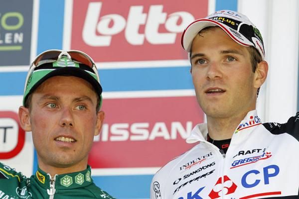 Sven Nys and Niels Albert on the podium.