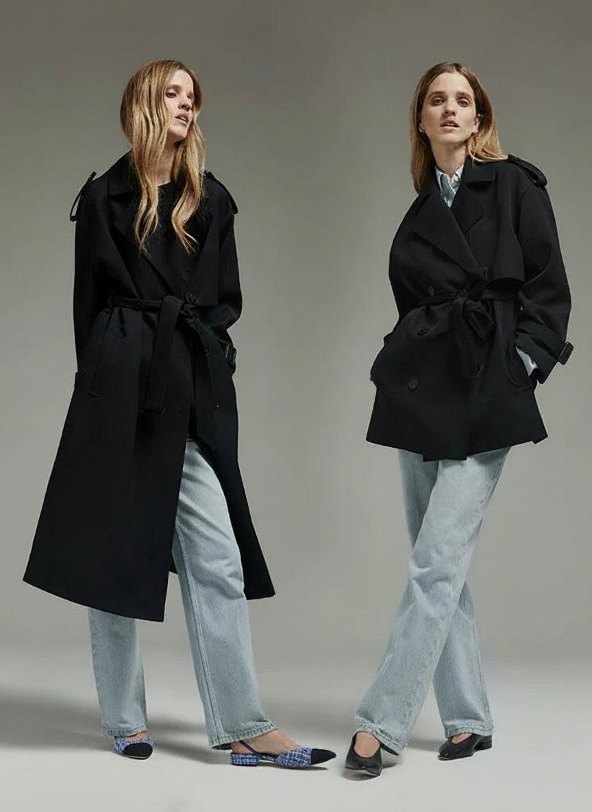 Oversized Wool Trench Coat