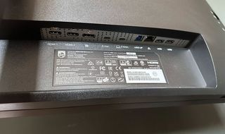 Image of ports on underside of Philips 40B1U6903CH monitor