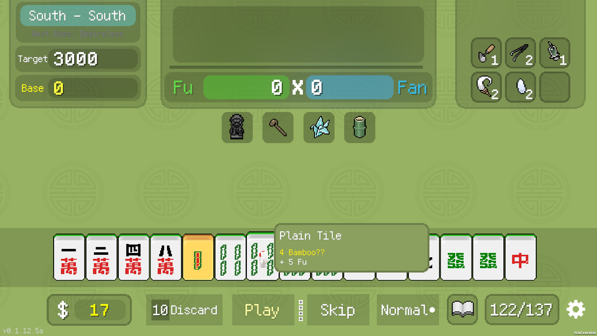 Aotenjo, a mahjong roguelike