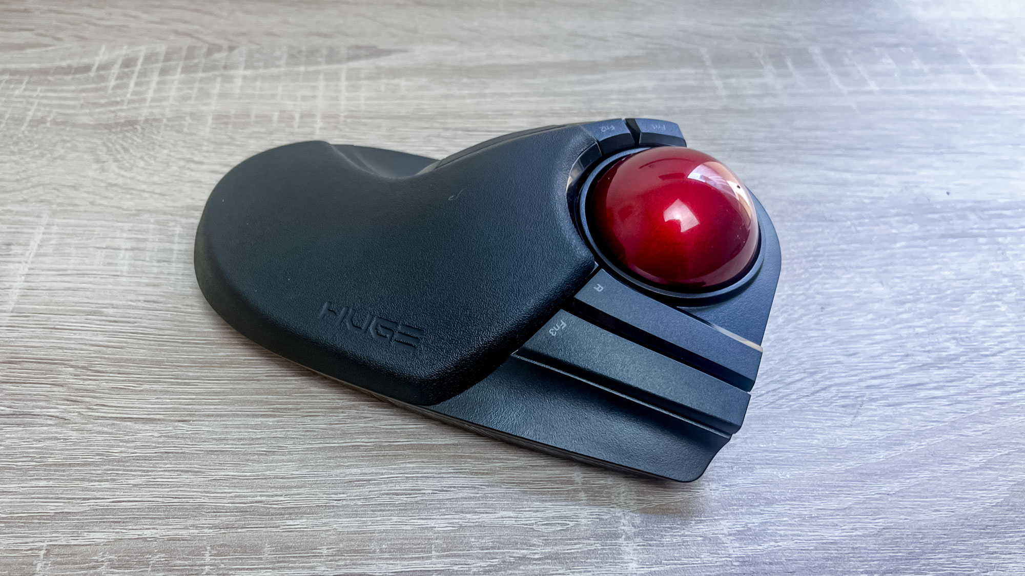 Elecom Huge Trackball Mouse in action on my desk
