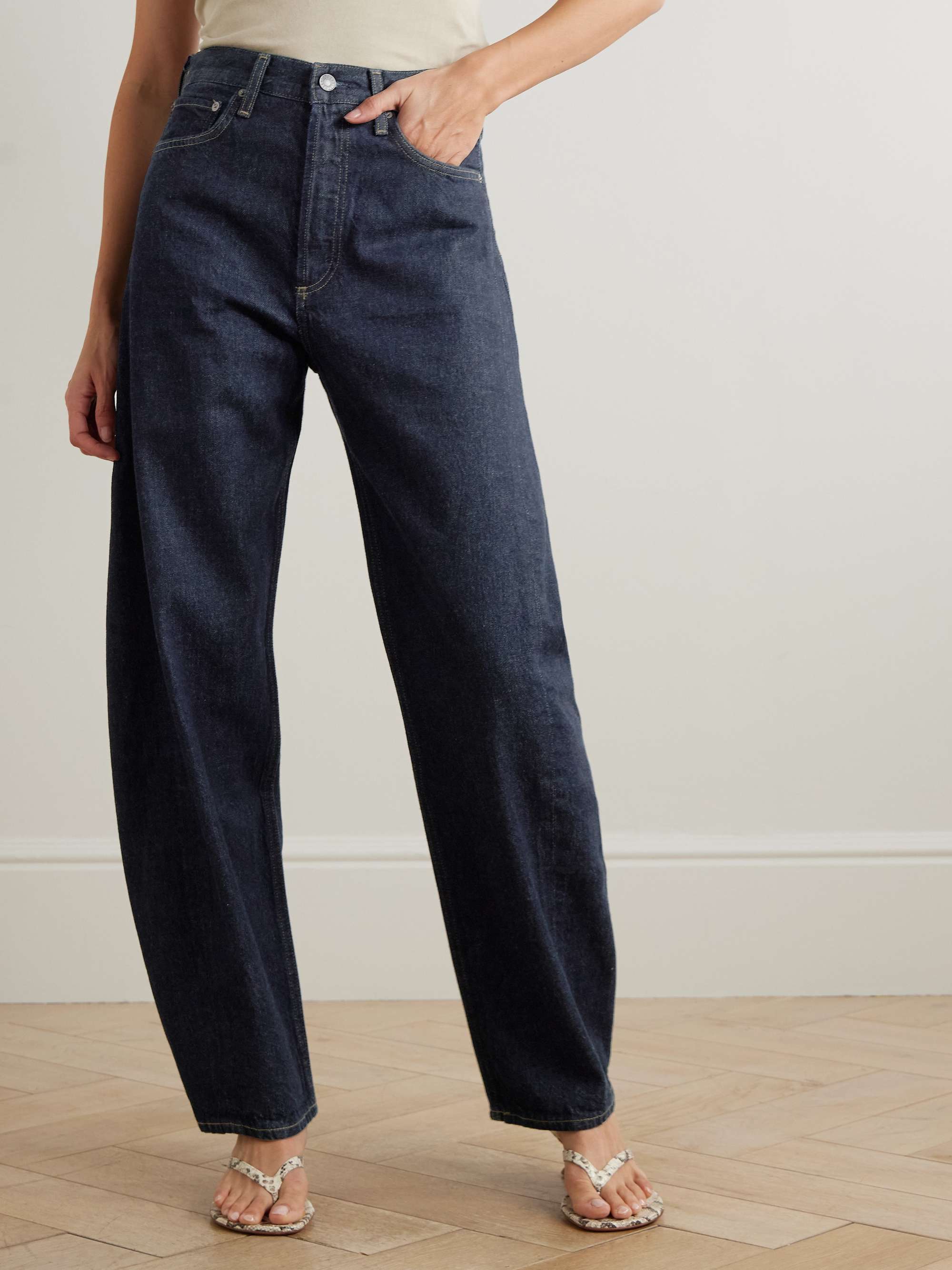 Luna Pieced High-Waist Tapered Jeans
