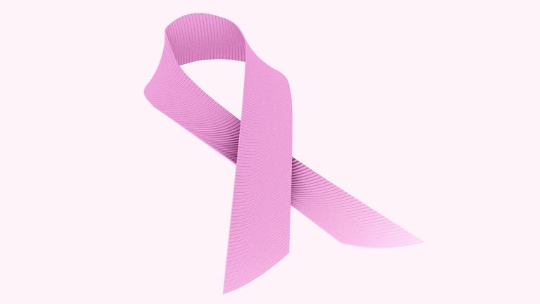 A single pink ribbon