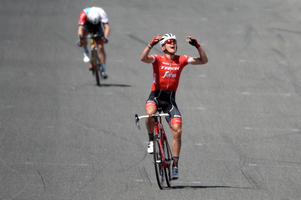 Toms Skujins (Trek-Segafredo) can't believe he's just won his third stage at the Tour of California