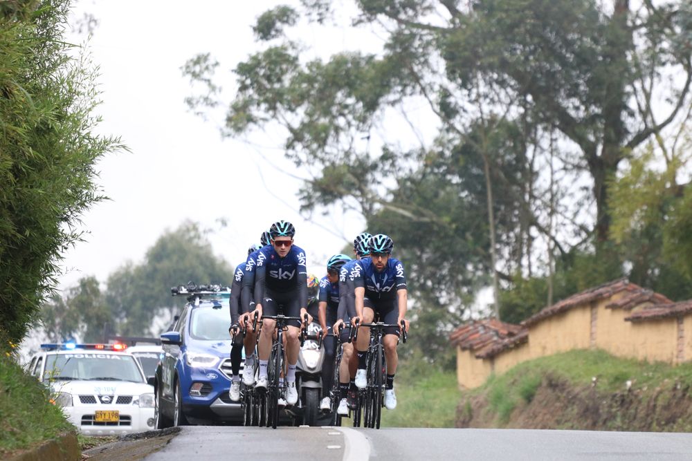 Team Sky training in Colombia