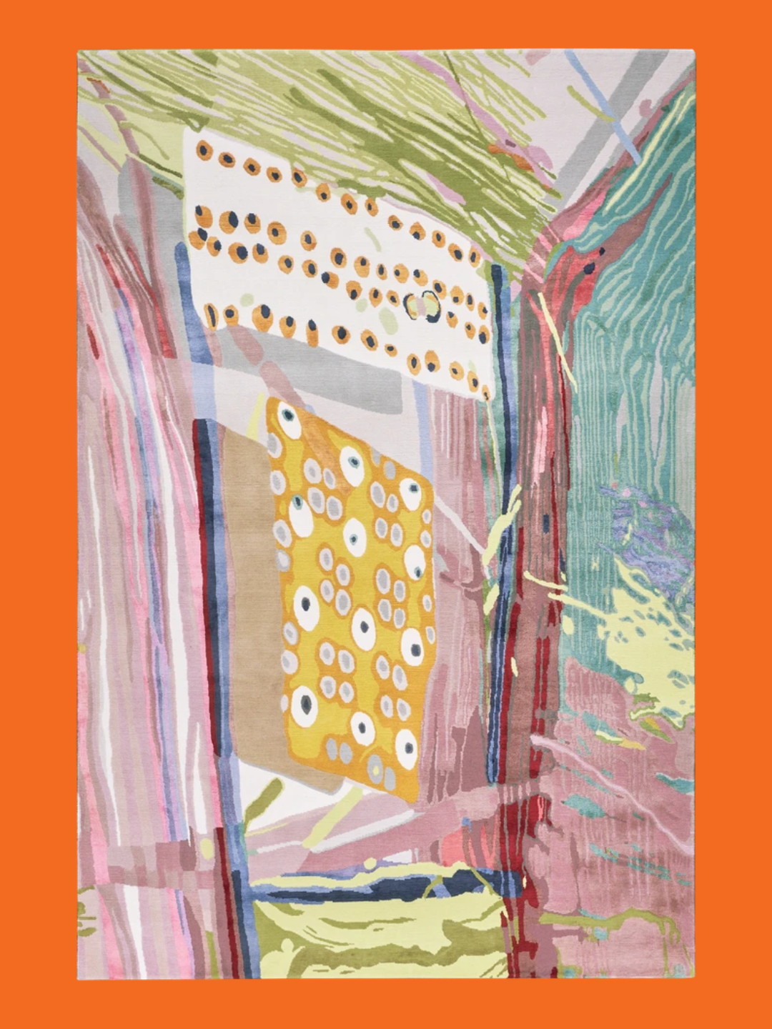 A multi-color scribble-patterned rug from The Rug Company