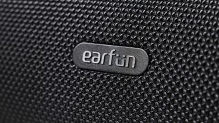 A black EarFun UBoom L wireless Bluetooth speaker