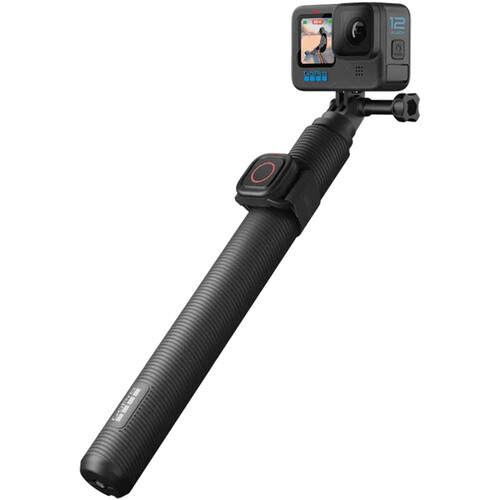 GoPro Extension Pole + Waterproof remote with Gopro camera attached