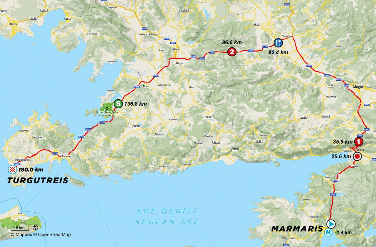stage 7 map Tour of Turkey 2021