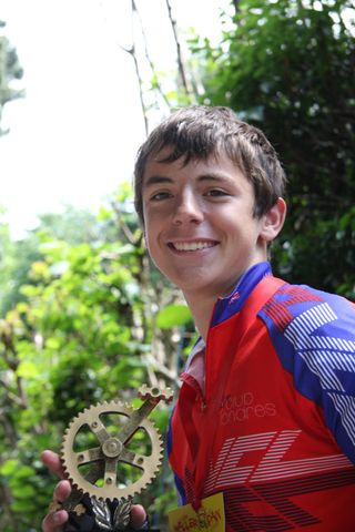 Best under-16 rider Christian Gale, Waller Pain hillclimb 2010