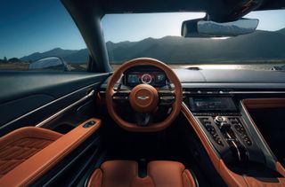 Aston Martin DB12 interior, driver's view