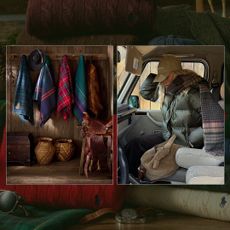 Ralph Lauren décor and Elsa Hosk wearing Ralph Lauren