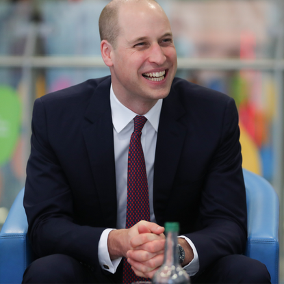 Prince William, Duke of Cambridge speaks with military veterans now working for the NHS as he visits Evelina London Children's Hospital to launch a nationwide programme to help veterans find work in the NHS on January 18, 2018 in London, England.