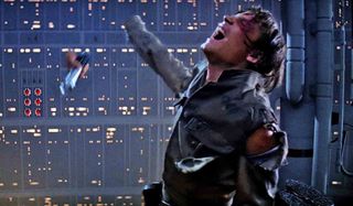 Luke Skywalker shrieking after his hand was severed Star Wars The Empire Strikes Back