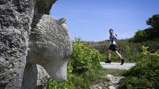 a runner in the Portland Pig Backyard Ultra