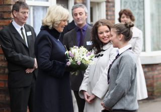 Helen Flanagan meets Duchess Camilla on set of Coronation Street