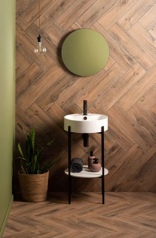 wood effect wall and floor tiles