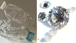 Everyday plastic that makes up common plastic bottles could be shocked with lasers to create valuable nanodiamonds.