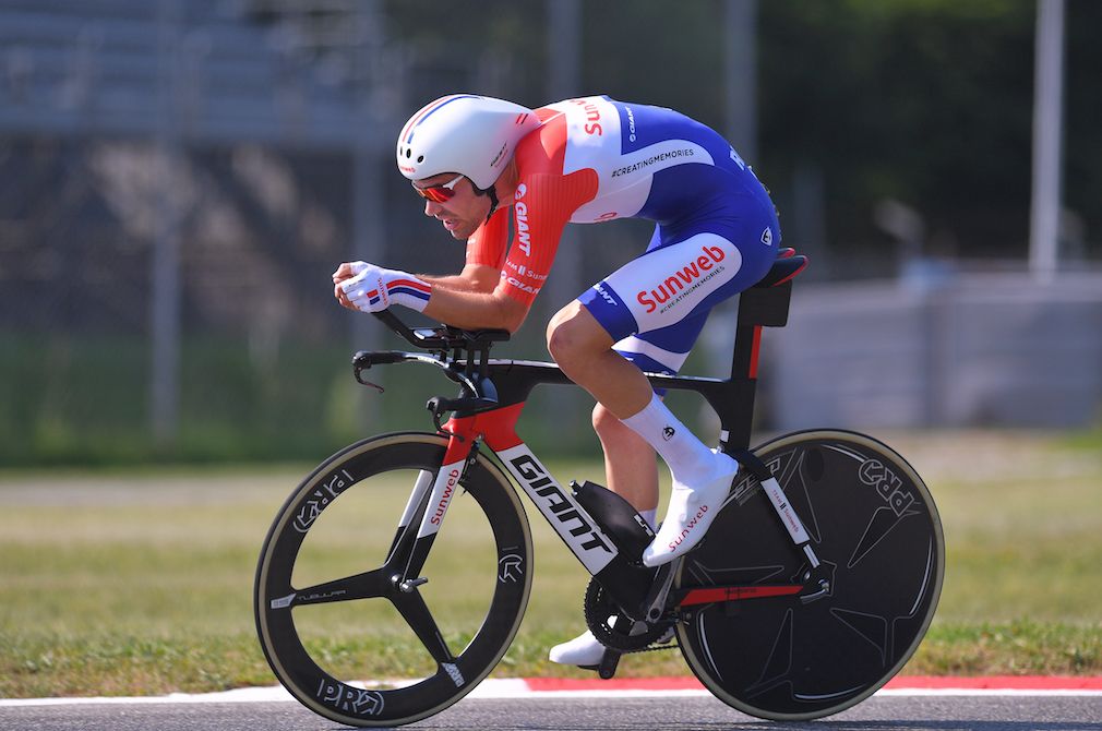Tom Dumoulin on stage 21 of the Giro d'Italia