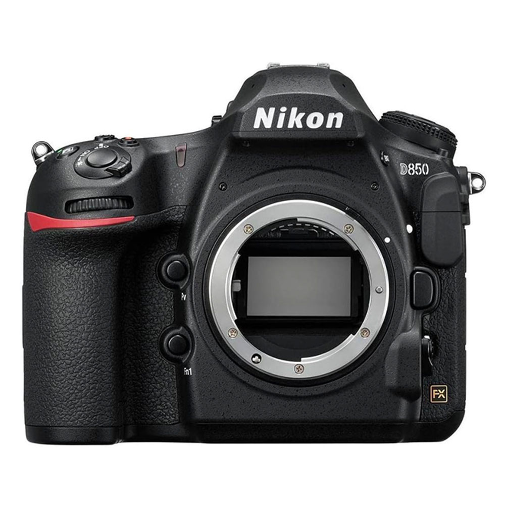Nikon D850 on a white background