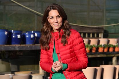 Kate Middleton red puffer jacket