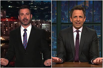 Jimmy Kimmel and Seth Meyers tackle Trump vs. Biden