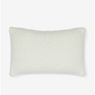 white boucle lumbar rectangle pillow