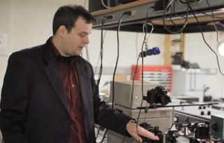 Andreas Velten, a postdoctoral researcher at MIT's Media Lab, explains how the Camera Culture group set up an imaging system capable of taking video at one trillion frames per second.