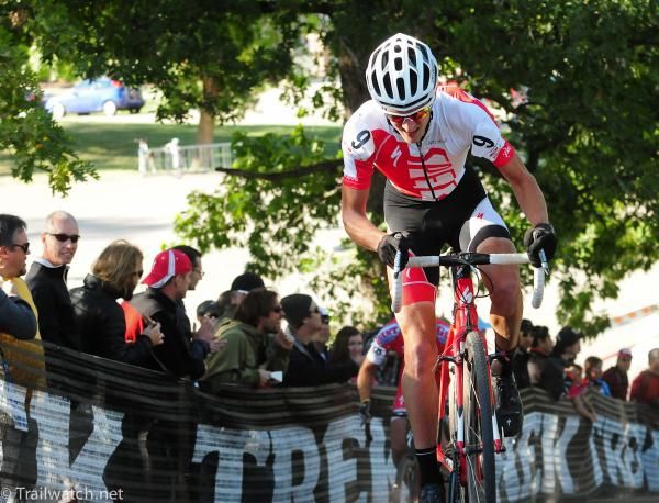Evan McNeeley (Specialized Canada) easily riding the steepest climb