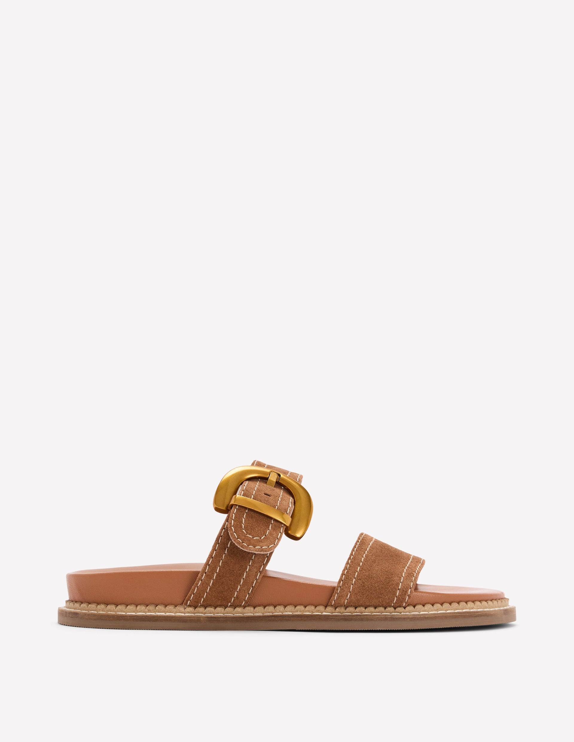 Caryl Double Strap Sandals-Tan