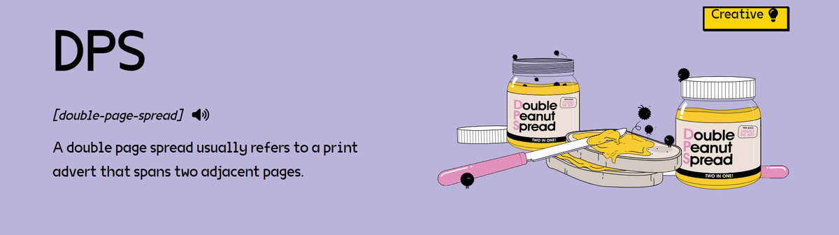 A screenshot from Ad Vocab online illustrated advertising jargon dictionary