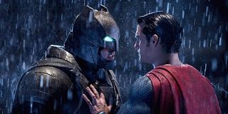 Batman and Superman squaring off