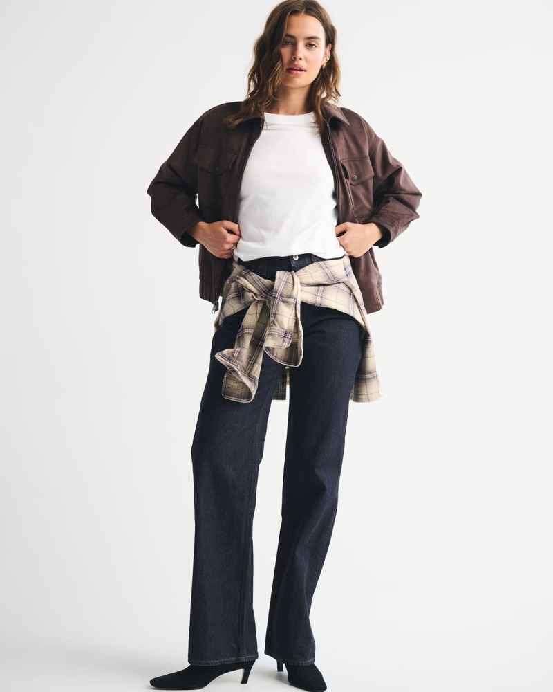 abercrombie, High Rise Loose Jean
