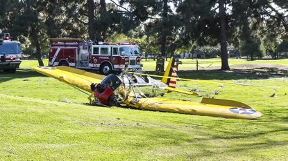 Harrison Ford crash-landed. 