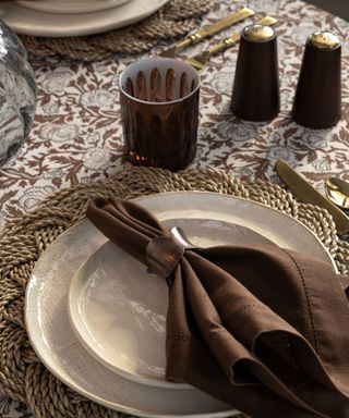 A fall-themed dining table designed by McGee & Co.