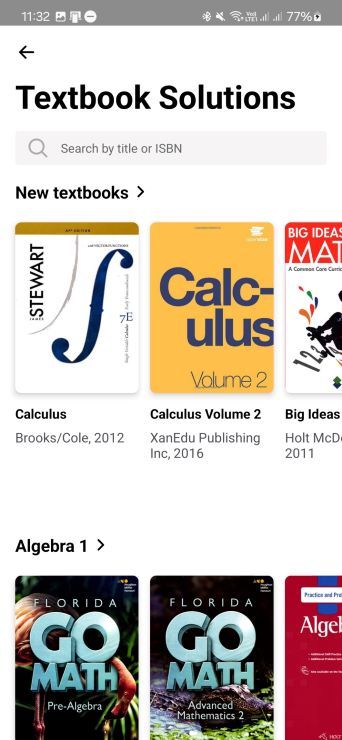 Photomath interface for solving math problems