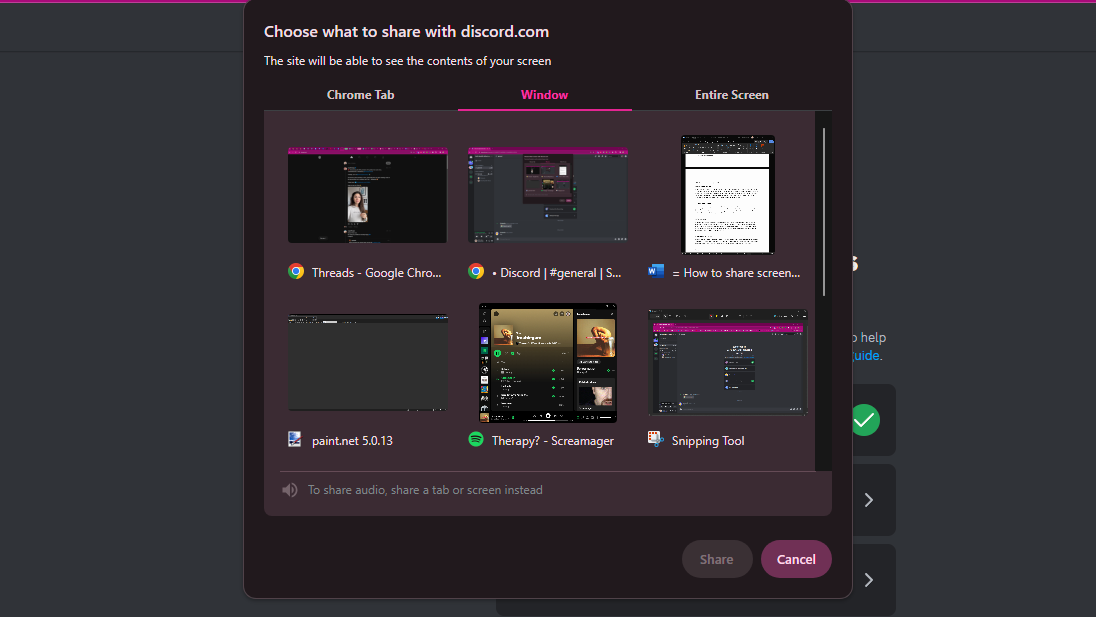 How to share your screen on Discord