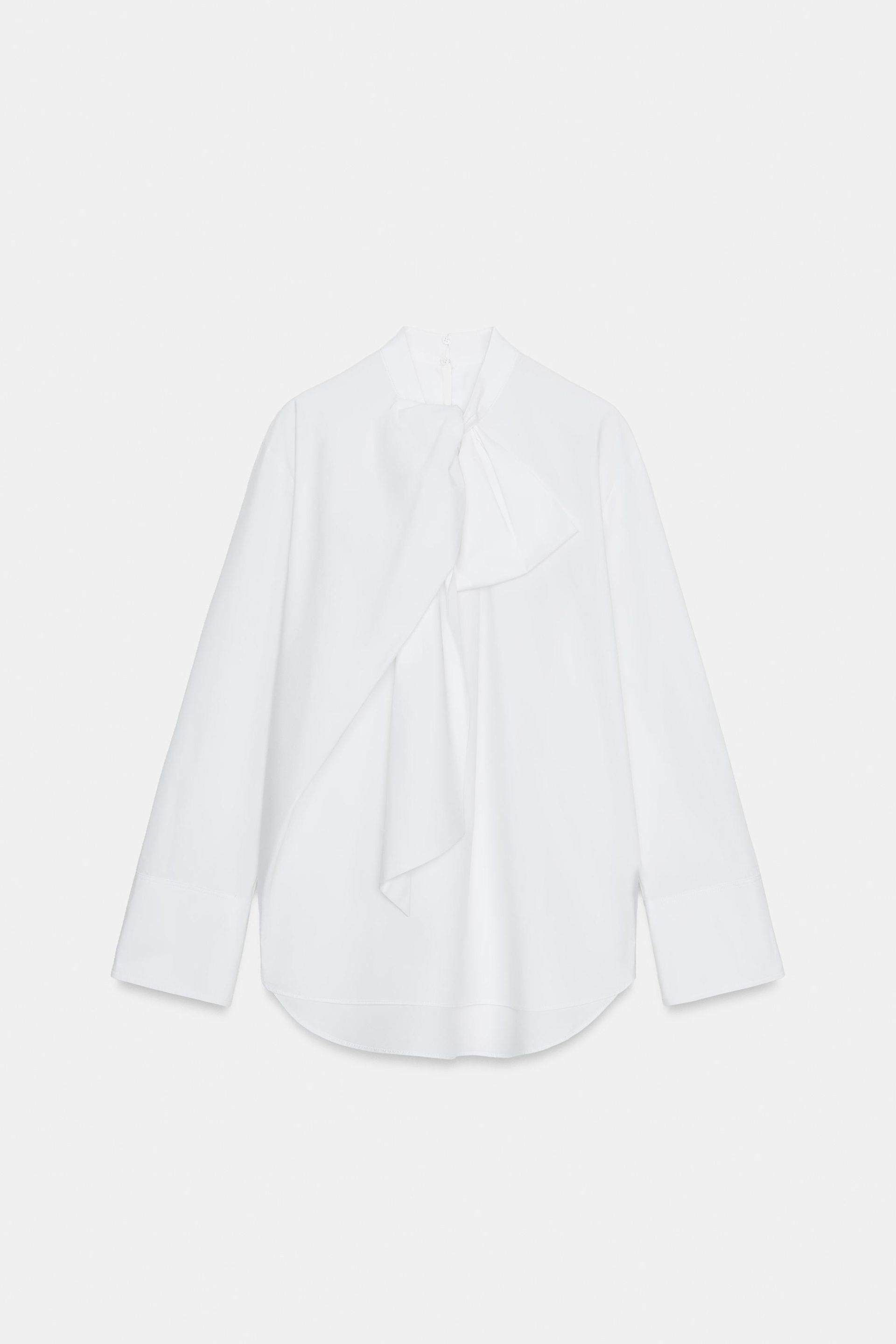 Tied Poplin Shirt Zw Collection