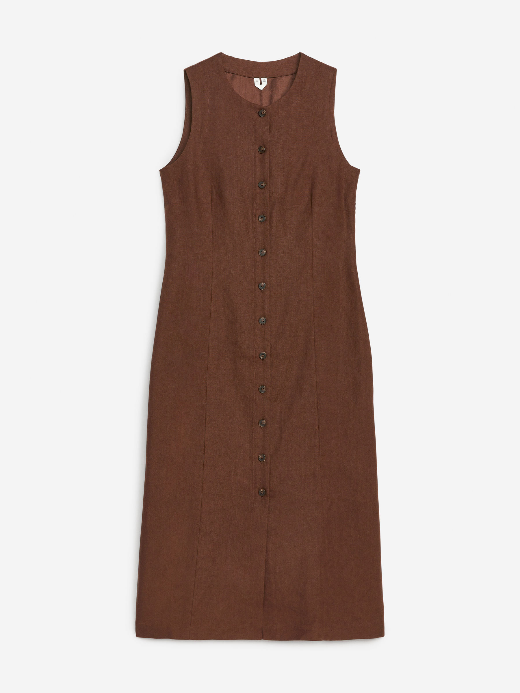 Linen Vest Dress 
 Dark Brown 
 Women 
 Arket Gb
