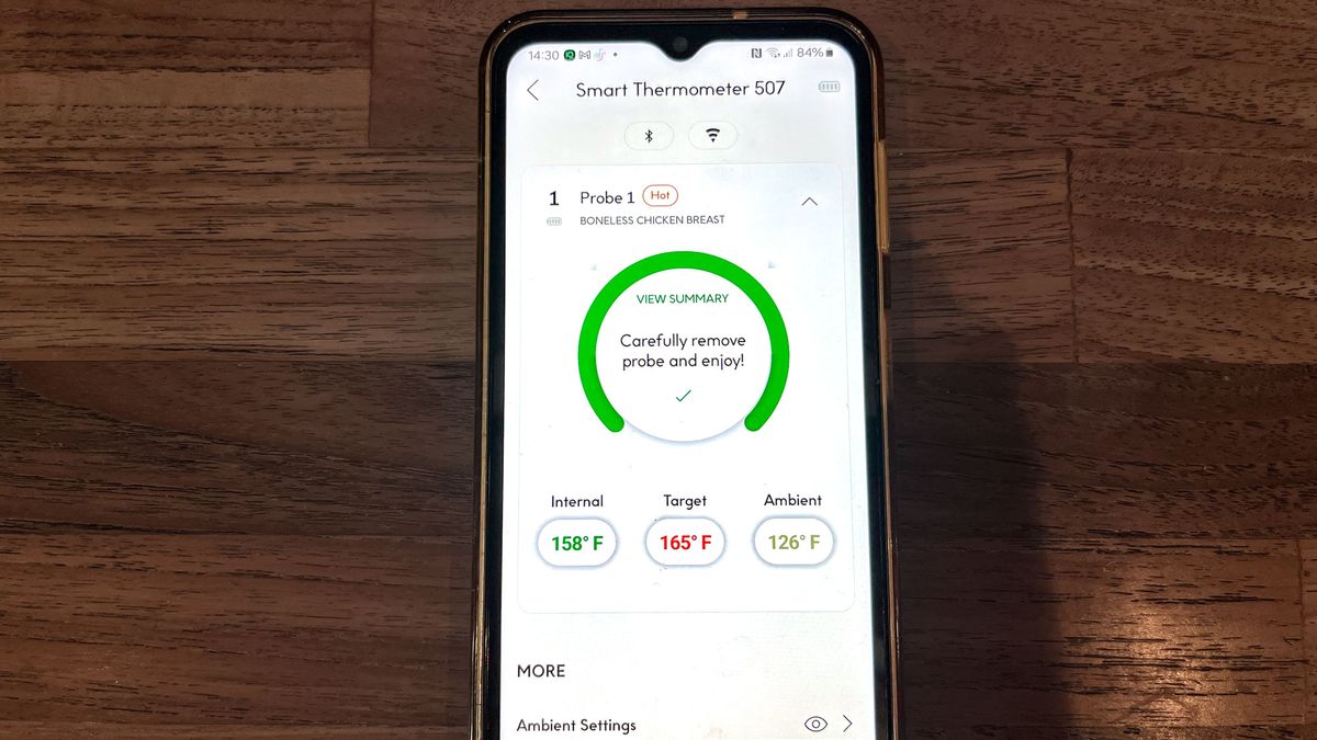 Chef iQ smart thermometer cooking chicken breast